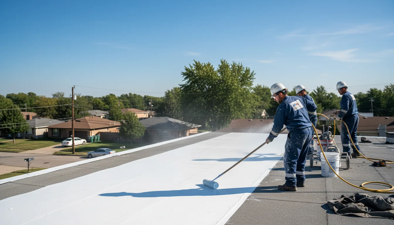 Commercial roof coating in Evansville, IL near me